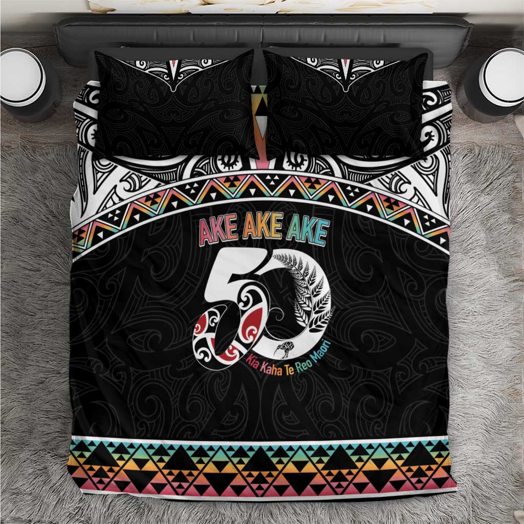 50 Years Kia Kaha Te Reo Maori Bedding Set Ake Ake Ake! - Polynesian Pride