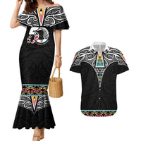 50 Years Kia Kaha Te Reo Maori Couples Matching Mermaid Dress and Hawaiian Shirt Ake Ake Ake! LT7 White - Polynesian Pride