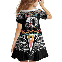 50 Years Kia Kaha Te Reo Maori Family Matching Long Sleeve Bodycon Dress and Hawaiian Shirt Ake Ake Ake! LT7 - Polynesian Pride