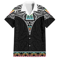 50 Years Kia Kaha Te Reo Maori Family Matching Off The Shoulder Long Sleeve Dress and Hawaiian Shirt Ake Ake Ake! LT7 Dad's Shirt - Short Sleeve White - Polynesian Pride
