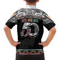 50 Years Kia Kaha Te Reo Maori Family Matching Off Shoulder Maxi Dress and Hawaiian Shirt Ake Ake Ake! LT7 - Polynesian Pride