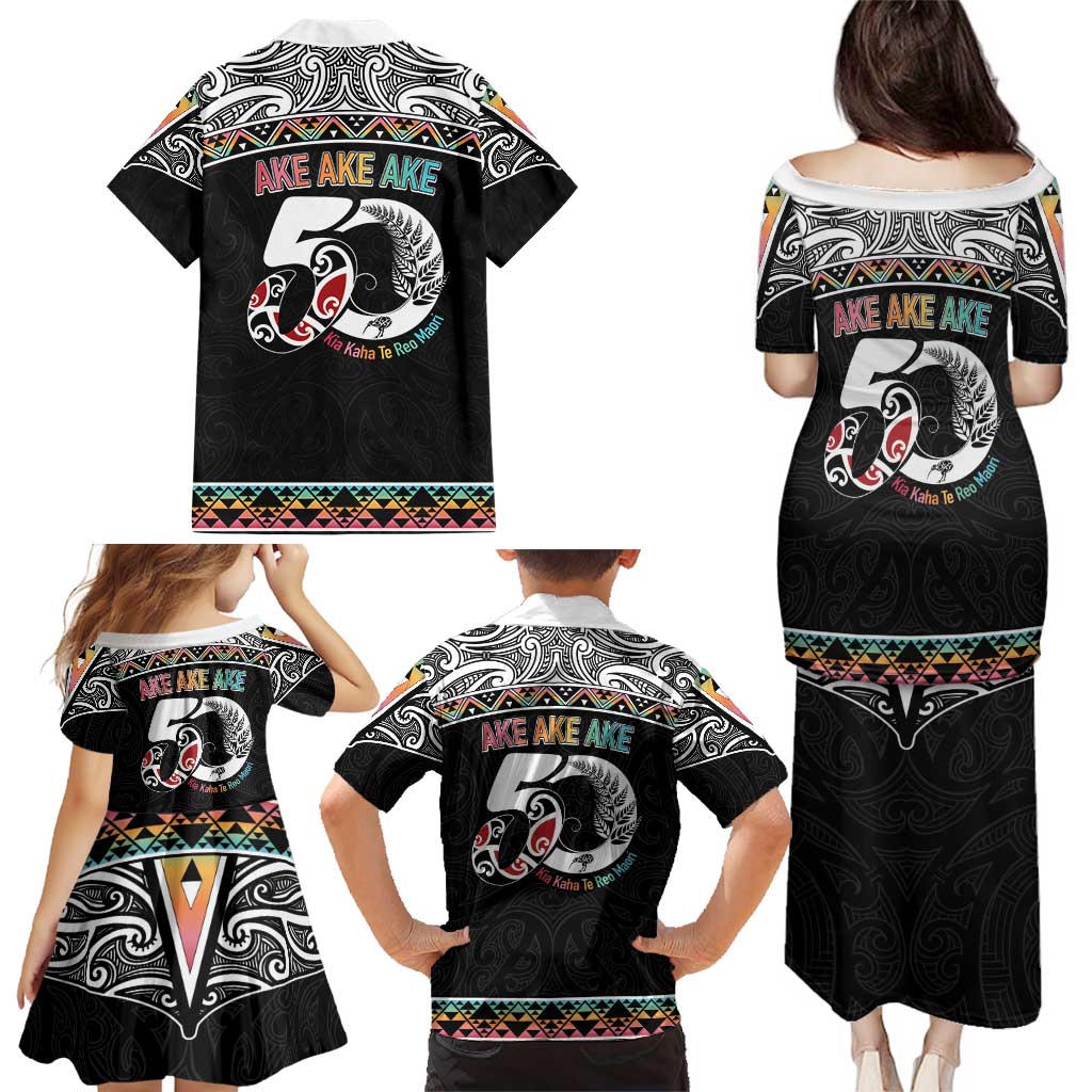 50 Years Kia Kaha Te Reo Maori Family Matching Puletasi and Hawaiian Shirt Ake Ake Ake! LT7 - Polynesian Pride