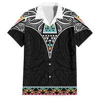50 Years Kia Kaha Te Reo Maori Family Matching Short Sleeve Bodycon Dress and Hawaiian Shirt Ake Ake Ake! LT7 Dad's Shirt - Short Sleeve White - Polynesian Pride