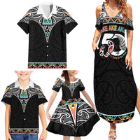 50 Years Kia Kaha Te Reo Maori Family Matching Summer Maxi Dress and Hawaiian Shirt Ake Ake Ake! LT7 - Polynesian Pride