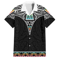 50 Years Kia Kaha Te Reo Maori Family Matching Summer Maxi Dress and Hawaiian Shirt Ake Ake Ake! LT7 Dad's Shirt - Short Sleeve White - Polynesian Pride