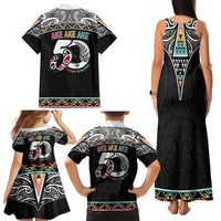 50 Years Kia Kaha Te Reo Maori Family Matching Tank Maxi Dress and Hawaiian Shirt Ake Ake Ake! LT7 - Polynesian Pride
