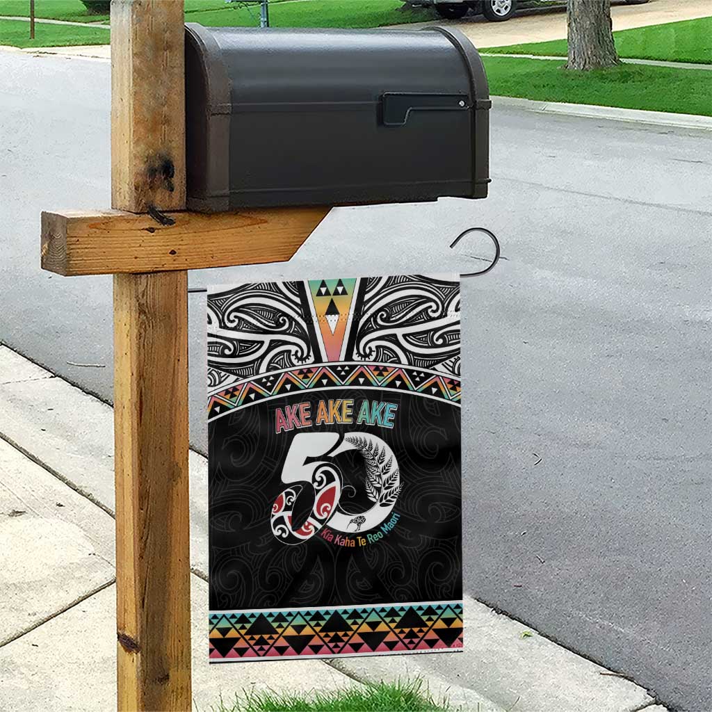 50 Years Kia Kaha Te Reo Maori Garden Flag Ake Ake Ake! - Polynesian Pride