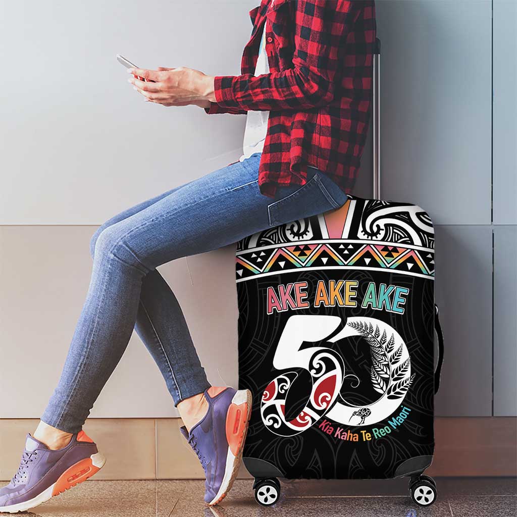 50 Years Kia Kaha Te Reo Maori Luggage Cover Ake Ake Ake! - Polynesian Pride