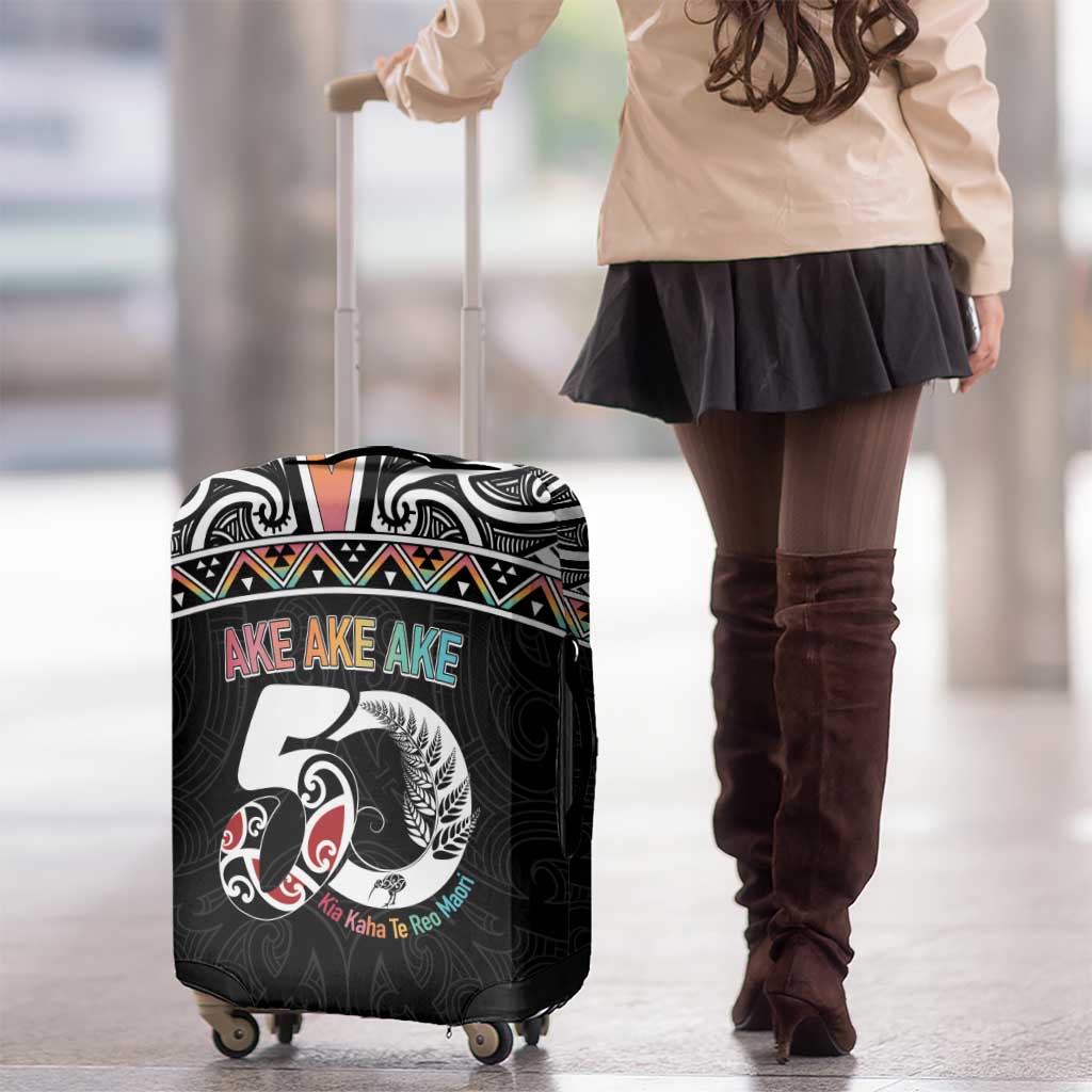 50 Years Kia Kaha Te Reo Maori Luggage Cover Ake Ake Ake! - Polynesian Pride