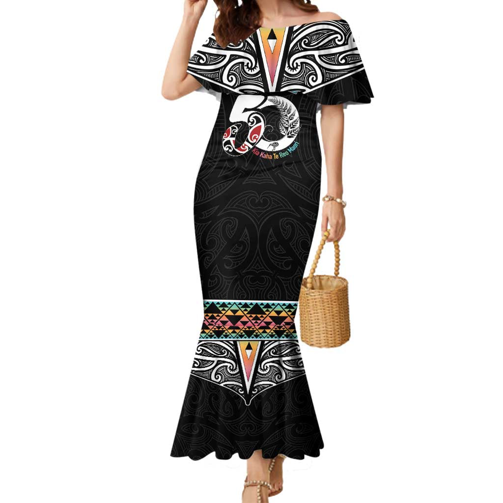 50 Years Kia Kaha Te Reo Maori Mermaid Dress Ake Ake Ake! - Polynesian Pride