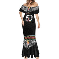 50 Years Kia Kaha Te Reo Maori Mermaid Dress Ake Ake Ake! - Polynesian Pride