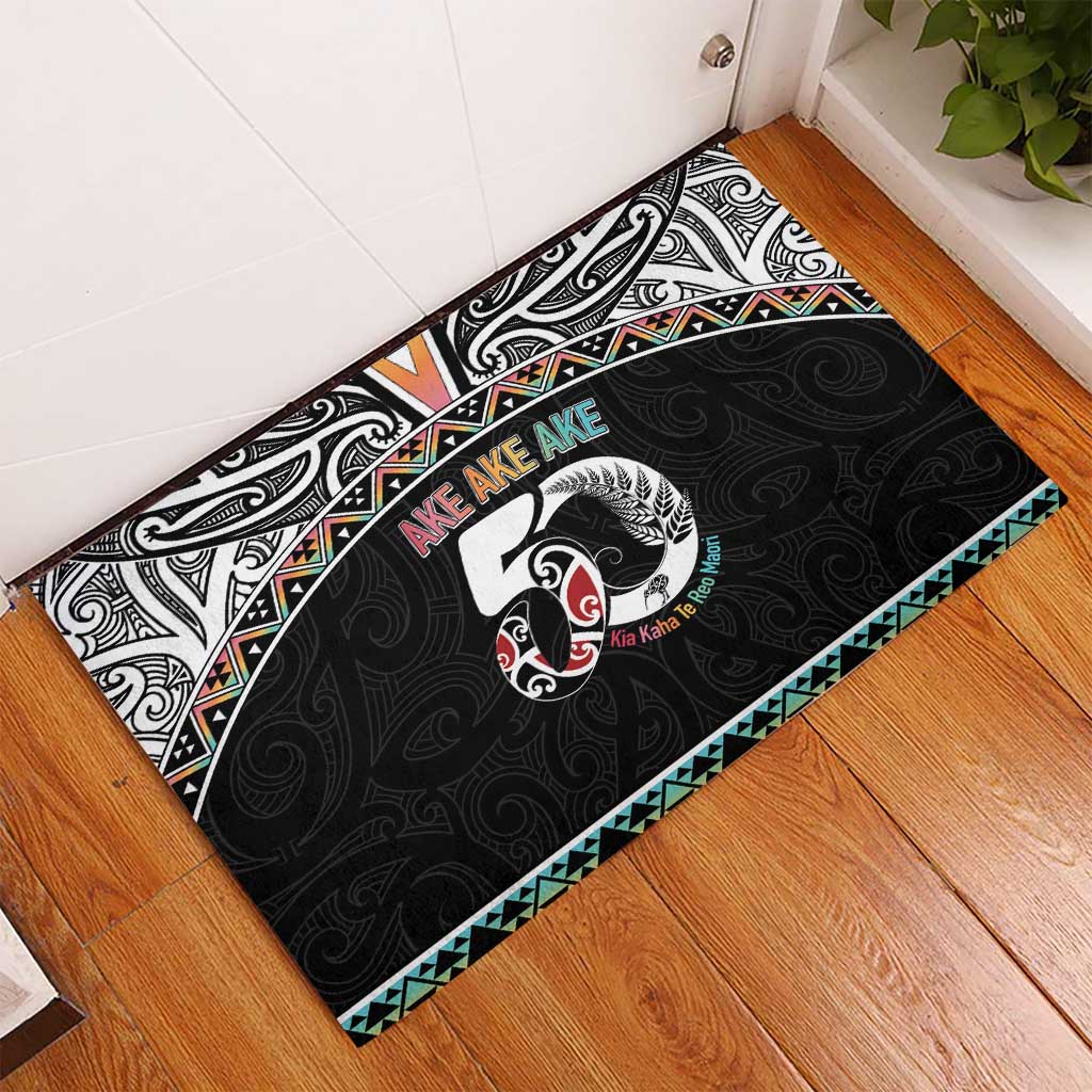50 Years Kia Kaha Te Reo Maori Rubber Doormat Ake Ake Ake! LT7 - Polynesian Pride