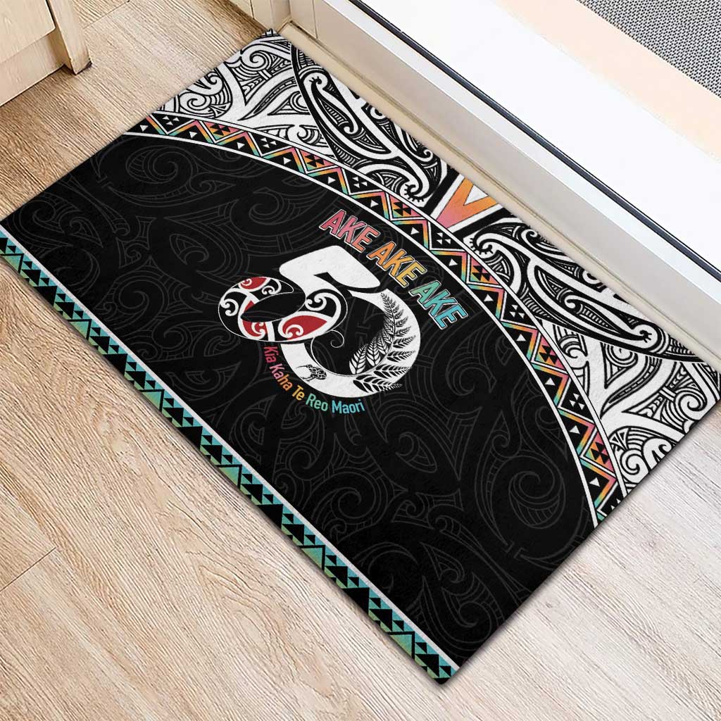 50 Years Kia Kaha Te Reo Maori Rubber Doormat Ake Ake Ake! LT7 - Polynesian Pride