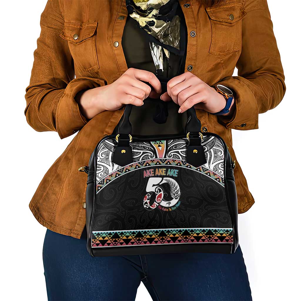 50 Years Kia Kaha Te Reo Maori Shoulder Handbag Ake Ake Ake! - Polynesian Pride