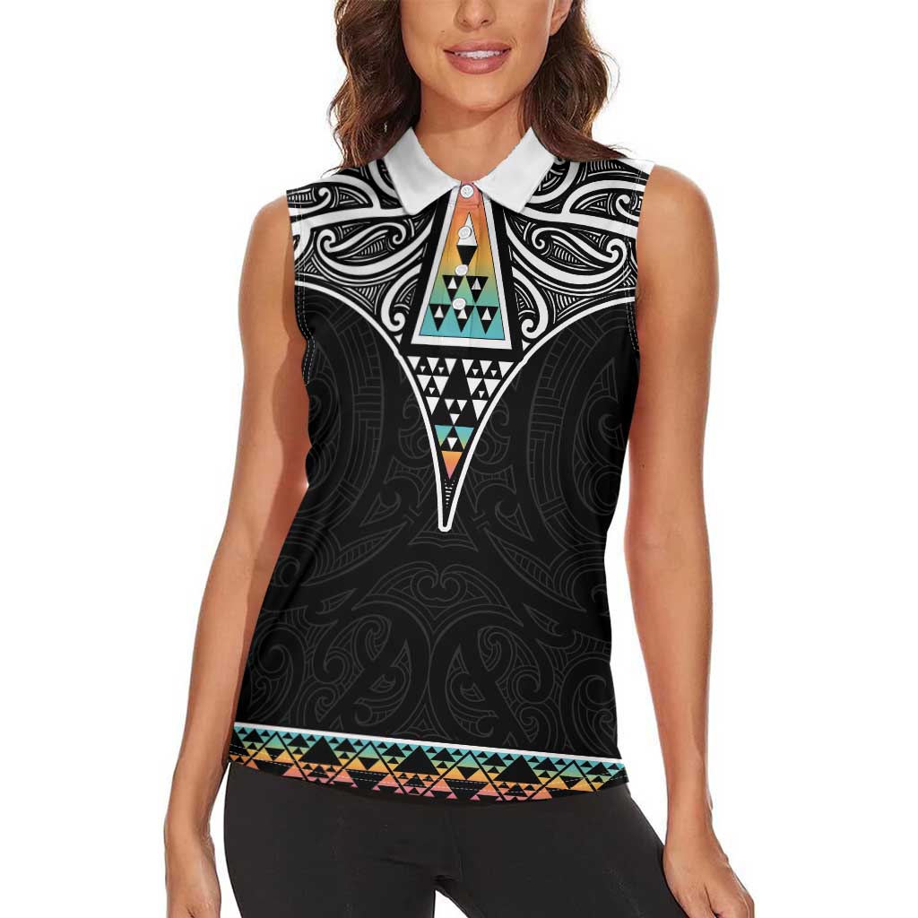 50 Years Kia Kaha Te Reo Maori Women Sleeveless Polo Shirt Ake Ake Ake! LT7 - Polynesian Pride