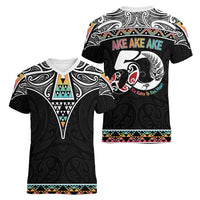 50 Years Kia Kaha Te Reo Maori Women V-Neck T-Shirt Ake Ake Ake! LT7 - Polynesian Pride