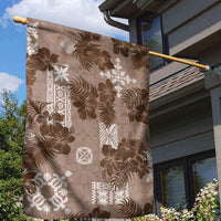 Vintage Hawaii Garden Flag Hibiscus Mix Hawaiian Quilt Patches - Brown LT7 - Polynesian Pride