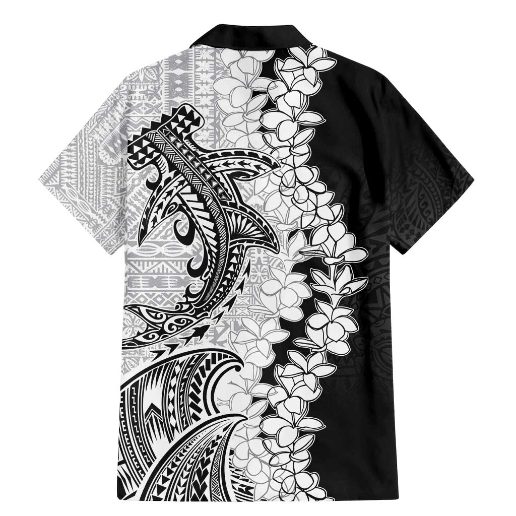 Polynesian Plumeria Lei Family Matching Mermaid Dress and Hawaiian Shirt with Hammerhead Shark LT7 - Polynesian Pride