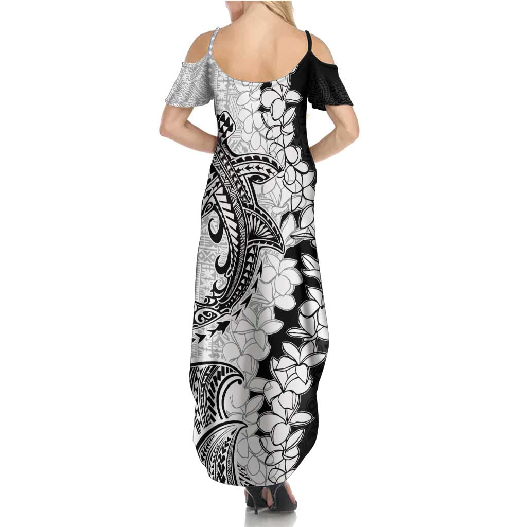 Polynesian Plumeria Lei Family Matching Summer Maxi Dress and Hawaiian Shirt with Hammerhead Shark LT7 - Polynesian Pride