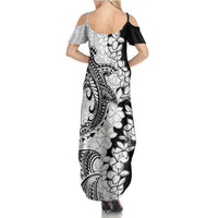 Polynesian Plumeria Lei Family Matching Summer Maxi Dress and Hawaiian Shirt with Hammerhead Shark LT7 - Polynesian Pride