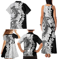 Polynesian Plumeria Lei Family Matching Tank Maxi Dress and Hawaiian Shirt with Hammerhead Shark LT7 - Polynesian Pride