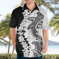 Polynesian Plumeria Lei Hawaiian Shirt with Hammerhead Shark LT7 - Polynesian Pride