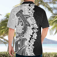 Polynesian Plumeria Lei Hawaiian Shirt with Hammerhead Shark LT7 - Polynesian Pride