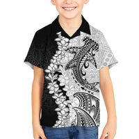 Polynesian Plumeria Lei Hawaiian Shirt with Hammerhead Shark LT7 - Polynesian Pride