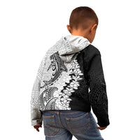 Polynesian Plumeria Lei Kid Hoodie with Hammerhead Shark LT7 - Polynesian Pride