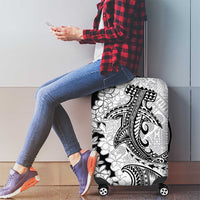 Polynesian Plumeria Lei Luggage Cover with Hammerhead Shark LT7 - Polynesian Pride