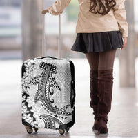 Polynesian Plumeria Lei Luggage Cover with Hammerhead Shark LT7 - Polynesian Pride
