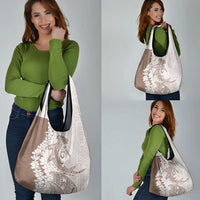 Polynesian Beige Plumeria Lei Grocery Bag with Hammerhead Shark LT7 - Polynesian Pride