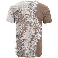 Polynesian Beige Plumeria Lei T Shirt with Hammerhead Shark LT7 - Polynesian Pride
