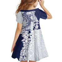 Polynesian Navy Blue Plumeria Lei Family Matching Summer Maxi Dress and Hawaiian Shirt with Hammerhead Shark LT7 - Polynesian Pride