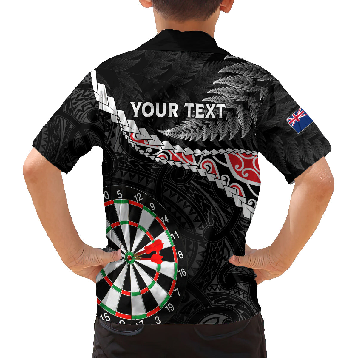 Personalised New Zealand Darts Family Matching Tank Maxi Dress and Hawaiian Shirt Maori Manaia LT7 - Polynesian Pride