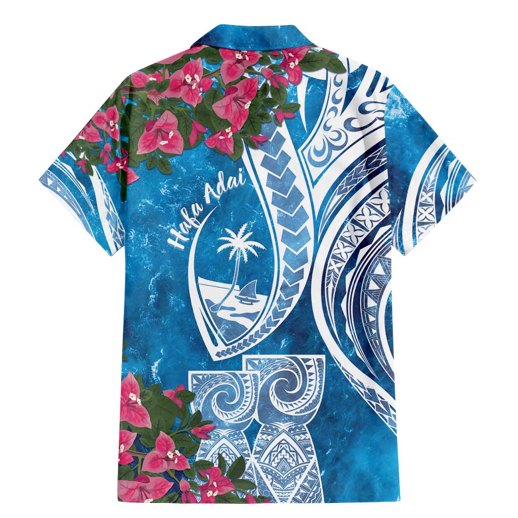Hafa Adai Guam Family Matching Mermaid Dress and Hawaiian Shirt Crystal Waves LT7 - Polynesian Pride