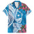 Hafa Adai Guam Family Matching Off Shoulder Short Dress and Hawaiian Shirt Crystal Waves