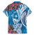 Hafa Adai Guam Family Matching Off Shoulder Short Dress and Hawaiian Shirt Crystal Waves
