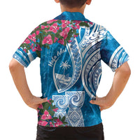 Hafa Adai Guam Family Matching Tank Maxi Dress and Hawaiian Shirt Crystal Waves LT7 - Polynesian Pride