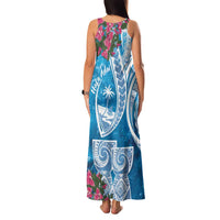 Hafa Adai Guam Family Matching Tank Maxi Dress and Hawaiian Shirt Crystal Waves LT7 - Polynesian Pride