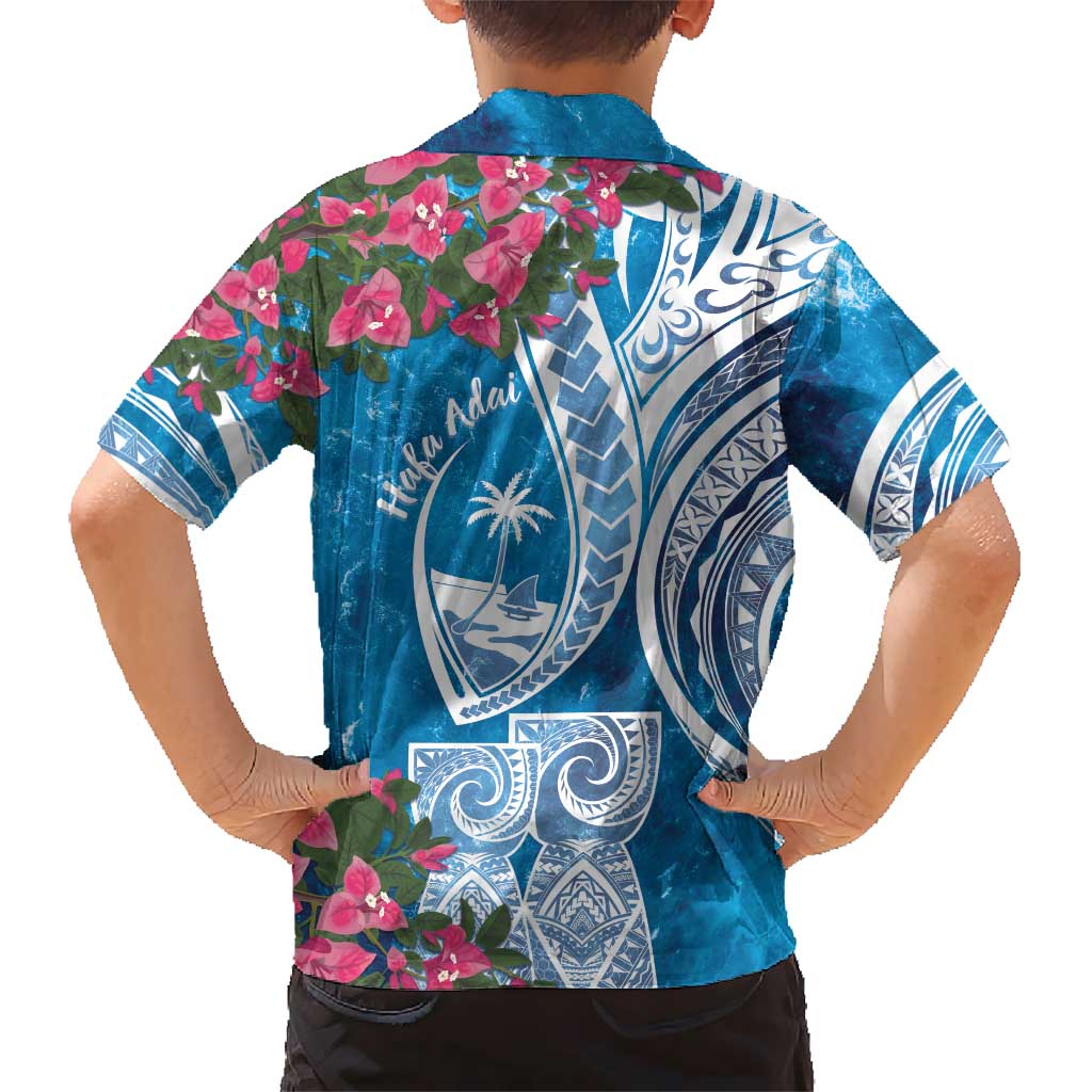 Hafa Adai Guam Kid Hawaiian Shirt Crystal Waves