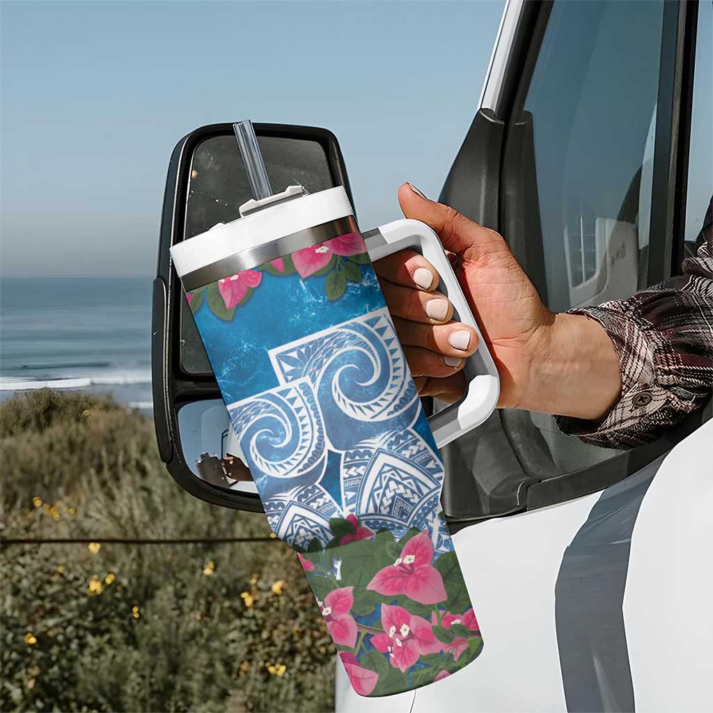 Hafa Adai Guam Tumbler With Handle Crystal Waves