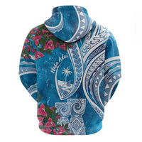 Hafa Adai Guam Zip Hoodie Crystal Waves