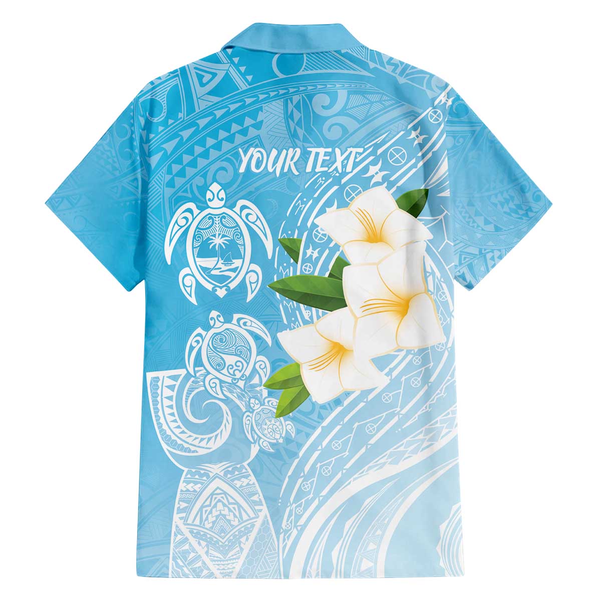 Personalized Guam Chamorro Family Matching Off The Shoulder Long Sleeve Dress and Hawaiian Shirt Turtles and Guasali Flowers LT7 - Polynesian Pride