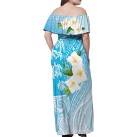 Personalized Guam Chamorro Family Matching Off Shoulder Maxi Dress and Hawaiian Shirt Turtles and Guasali Flowers LT7 - Polynesian Pride