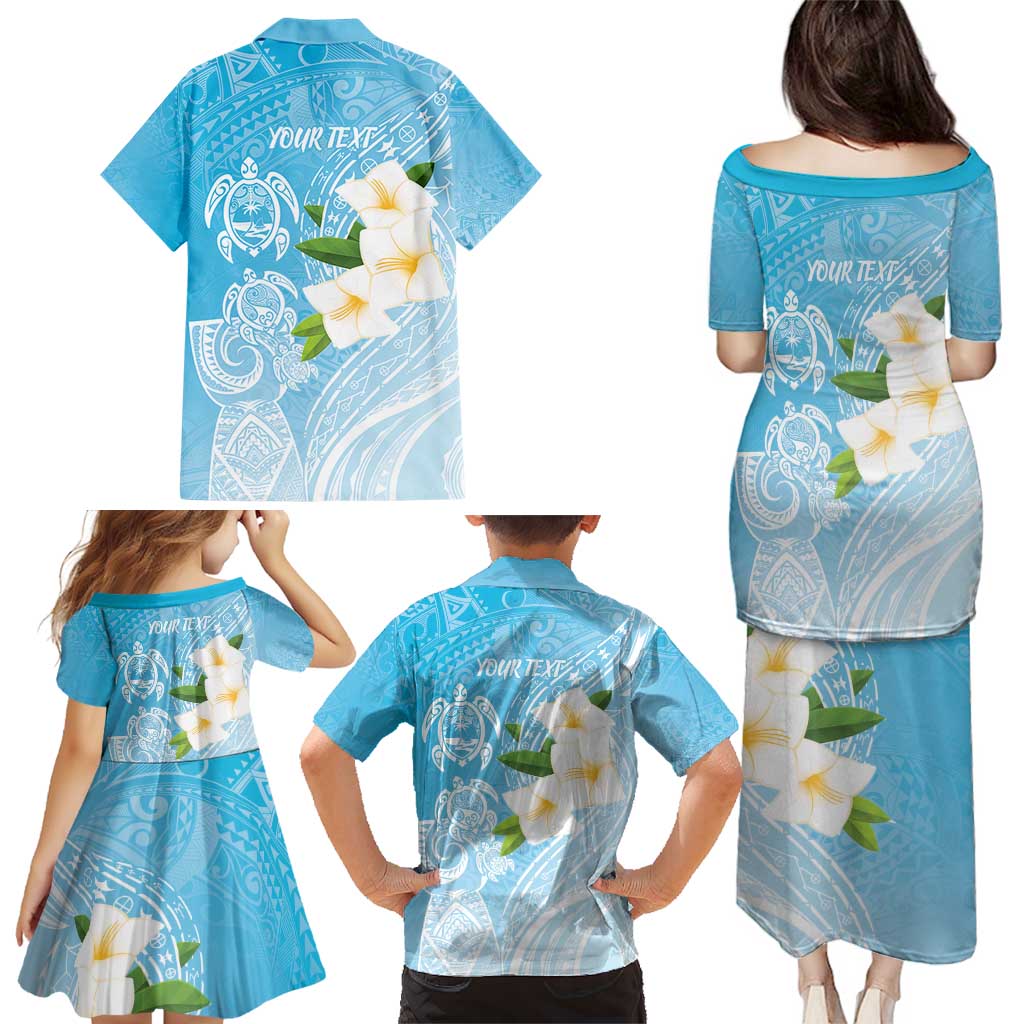 Personalized Guam Chamorro Family Matching Puletasi and Hawaiian Shirt Turtles and Guasali Flowers LT7 - Polynesian Pride