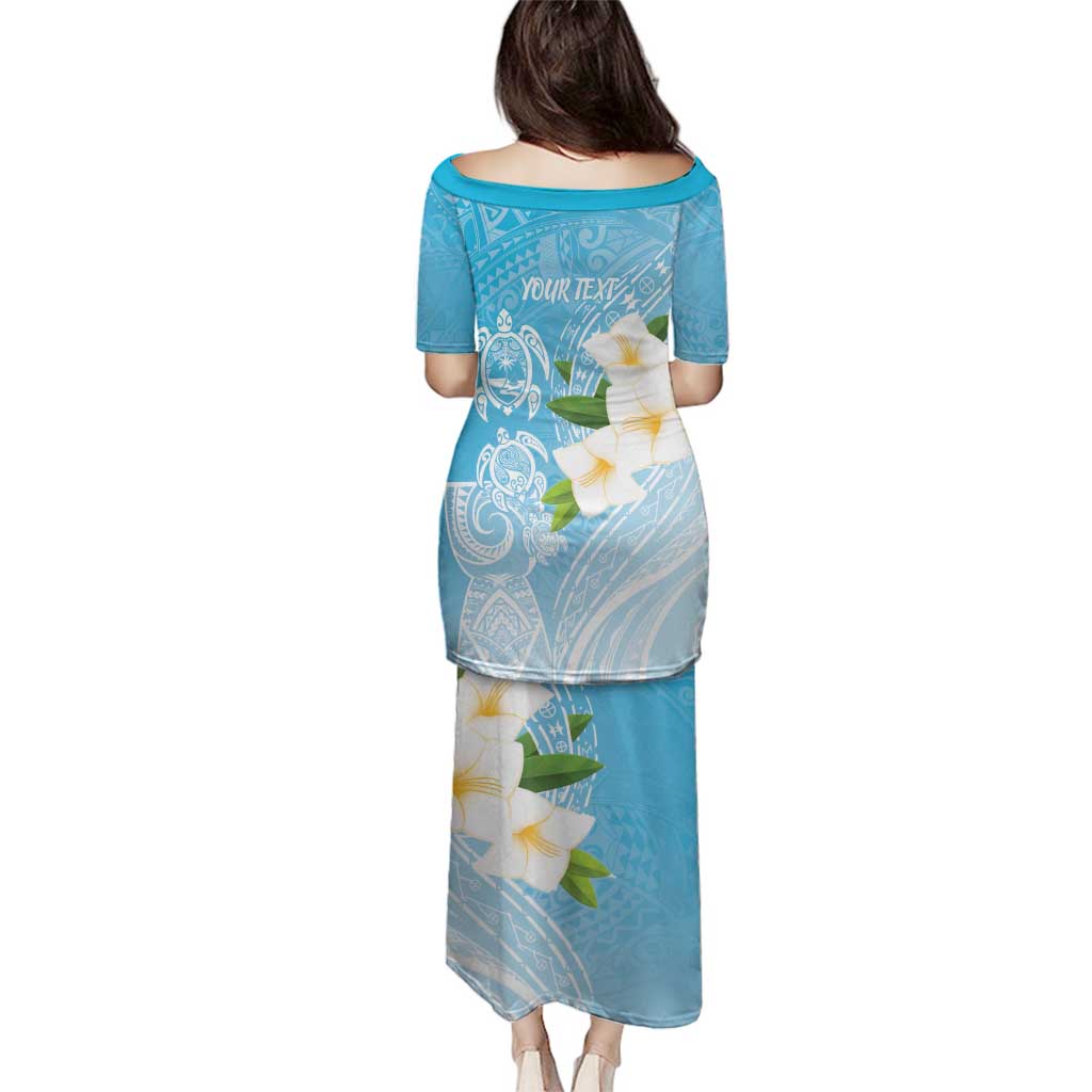 Personalized Guam Chamorro Family Matching Puletasi and Hawaiian Shirt Turtles and Guasali Flowers LT7 - Polynesian Pride