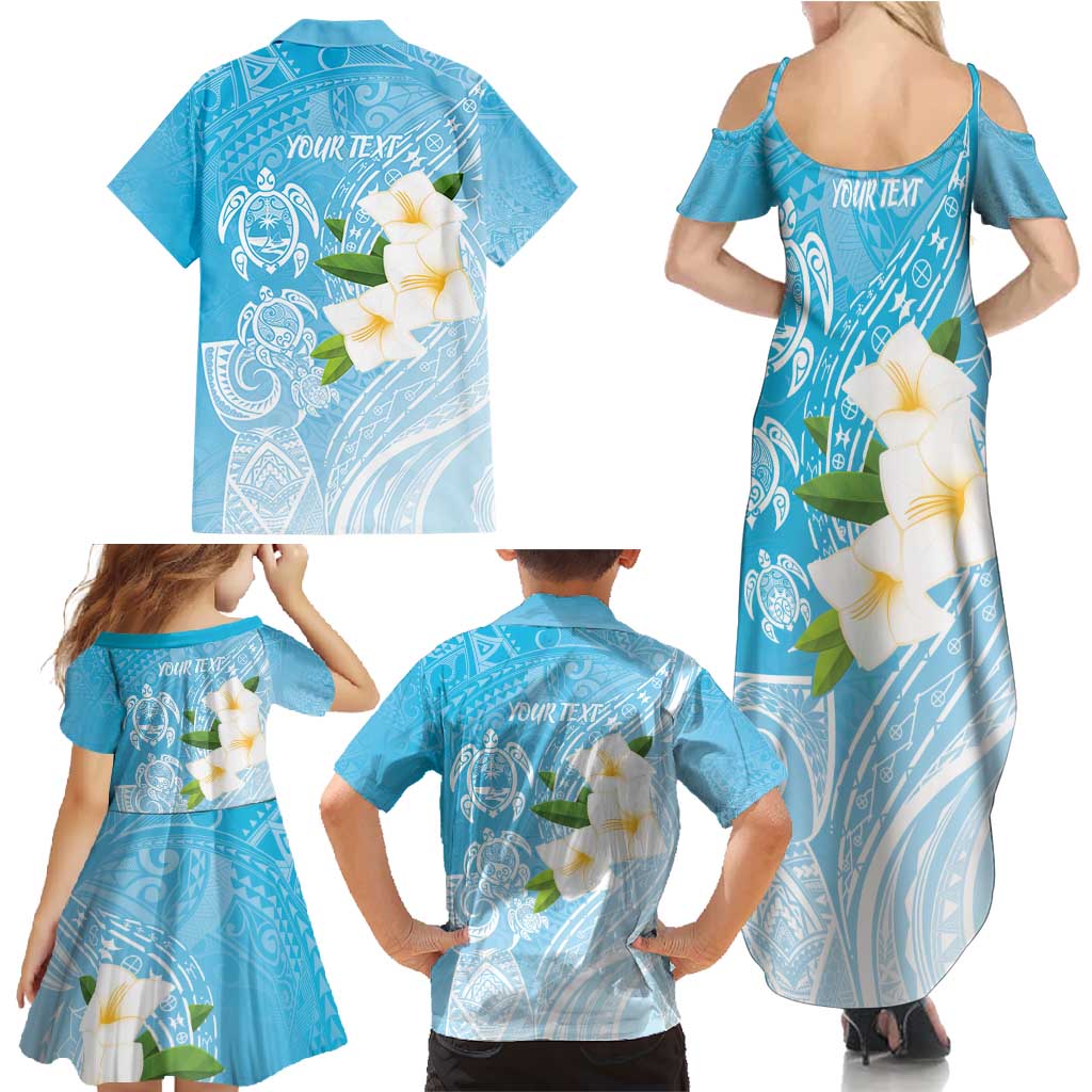 Personalized Guam Chamorro Family Matching Summer Maxi Dress and Hawaiian Shirt Turtles and Guasali Flowers LT7 - Polynesian Pride