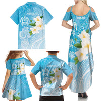 Personalized Guam Chamorro Family Matching Summer Maxi Dress and Hawaiian Shirt Turtles and Guasali Flowers LT7 - Polynesian Pride