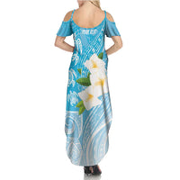 Personalized Guam Chamorro Family Matching Summer Maxi Dress and Hawaiian Shirt Turtles and Guasali Flowers LT7 - Polynesian Pride